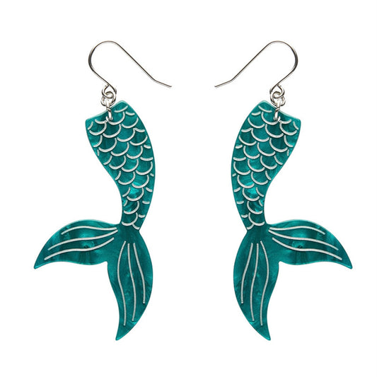 Erstwilder - Mermaid Tail Drop Earrings (Aqua)