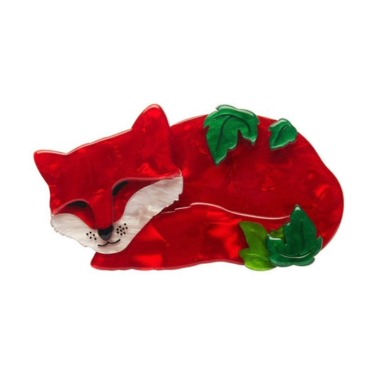 Erstwilder Snoozing Fox Brooch