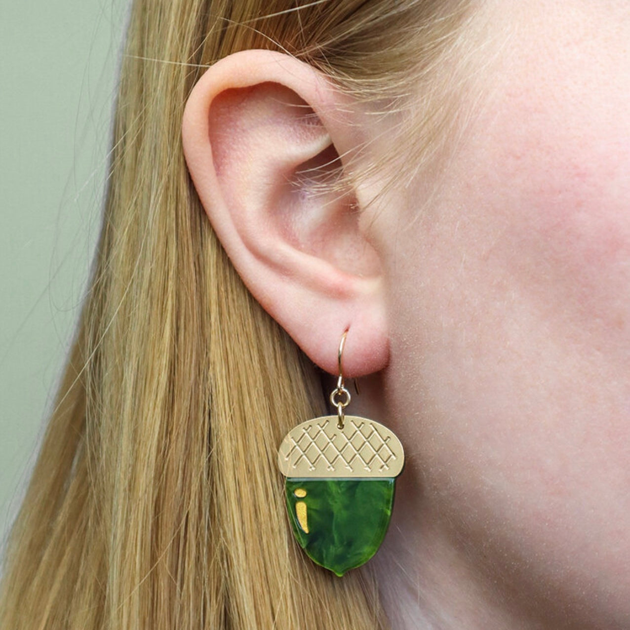 Erstwilder Acorn Drop Earrings (Green)