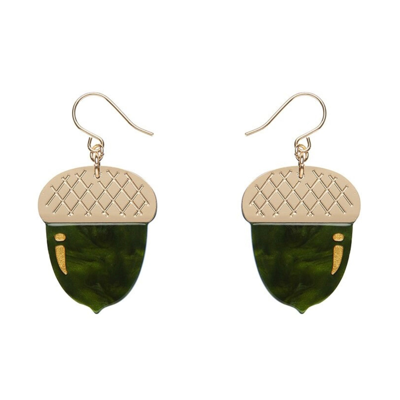 Erstwilder Acorn Drop Earrings (Green)