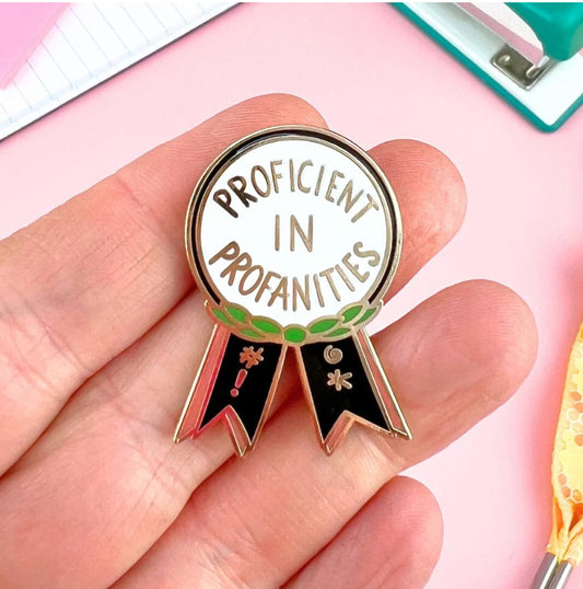 Jubly-Umph Originals Lapel Pin, Proficient In Profanities Award