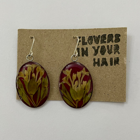 Flowers In Your Hair Large Drop Earrings - Velvet