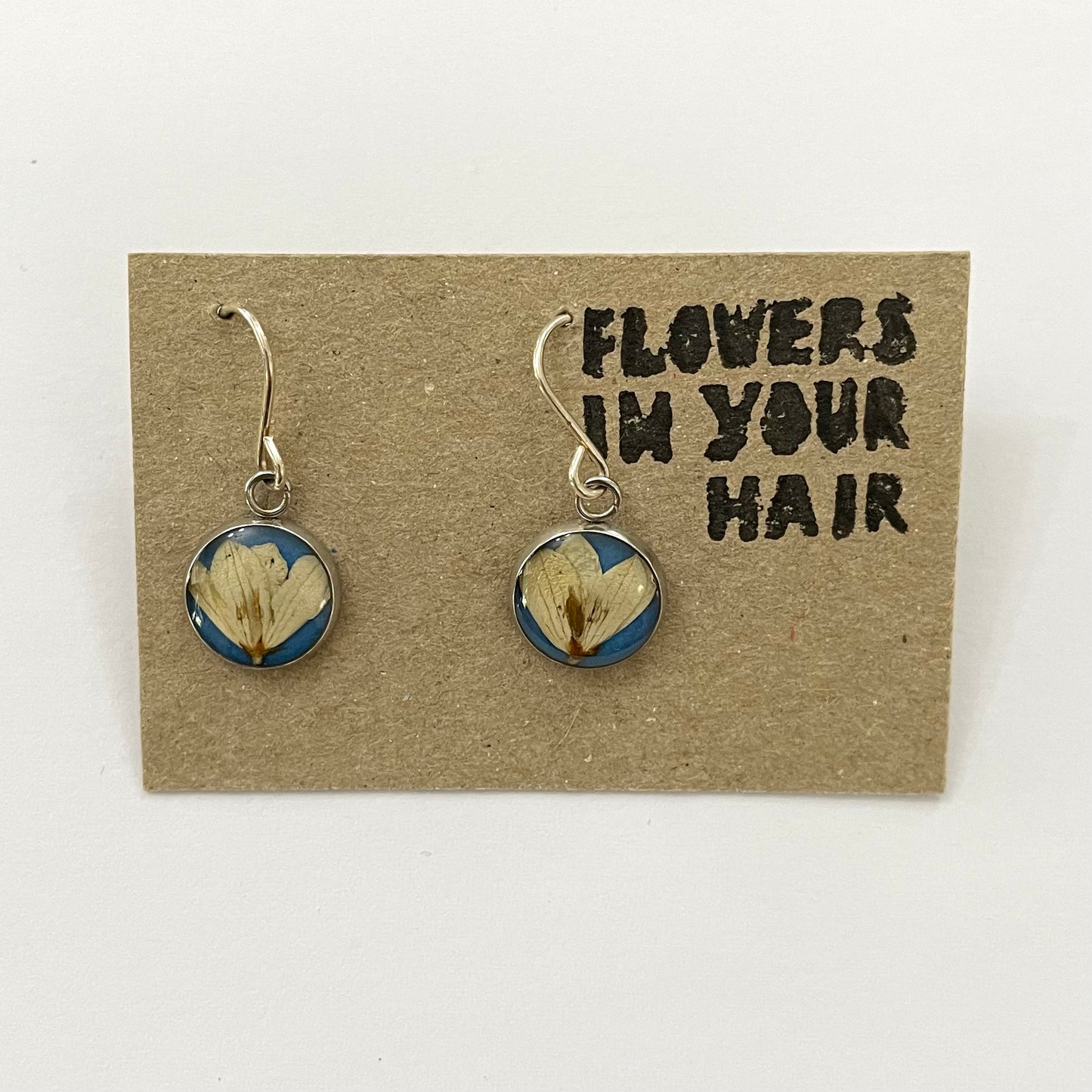Flowers In Your Hair Small Drop Earrings - Round, Fleur