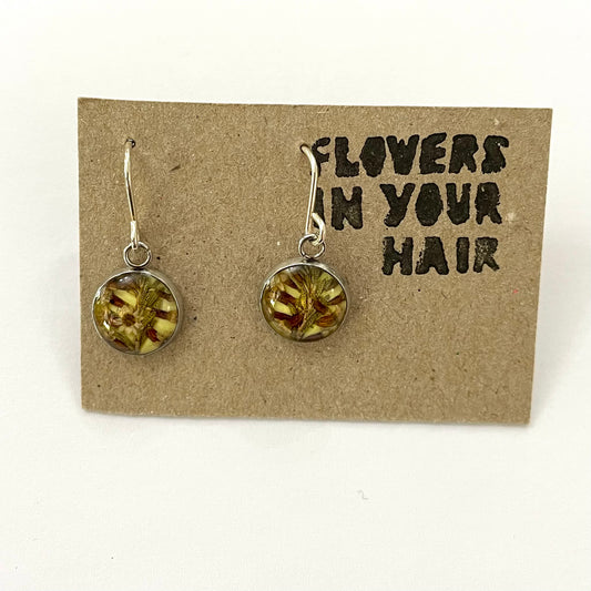 Flowers In Your Hair Small Drop Earrings - Round, Gaia