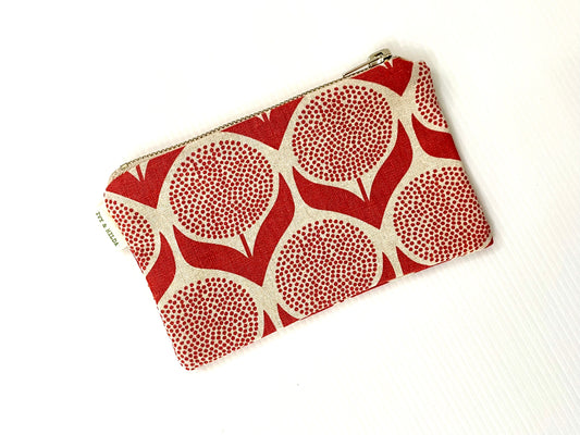 Ivy & Hilda - Light Travel/Coin Purse Red Flowers