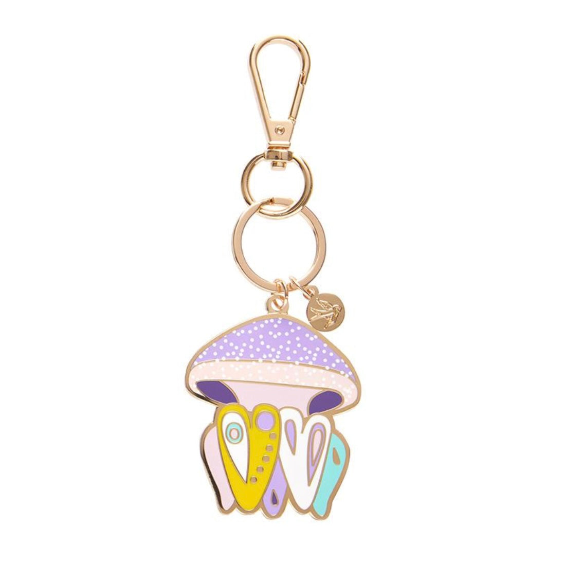 Erstwilder The Whimsical White Spotted Jellyfish Enamel Key Ring