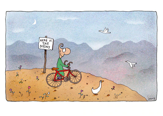 Michael Leunig Card Here is The News