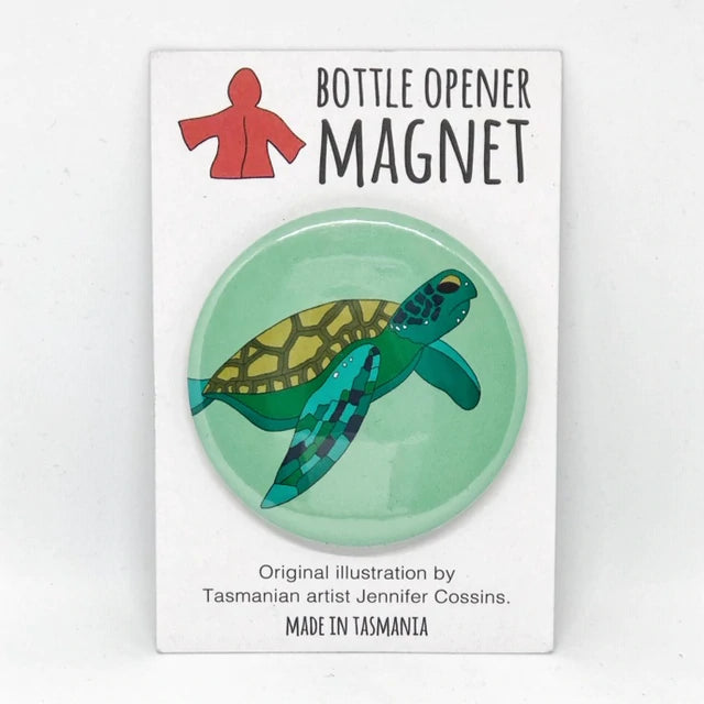 Red Parka Magnetic Bottle Opener Turtle