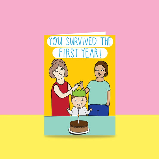 Able and Game Card - You Survived The First Year (Mums)