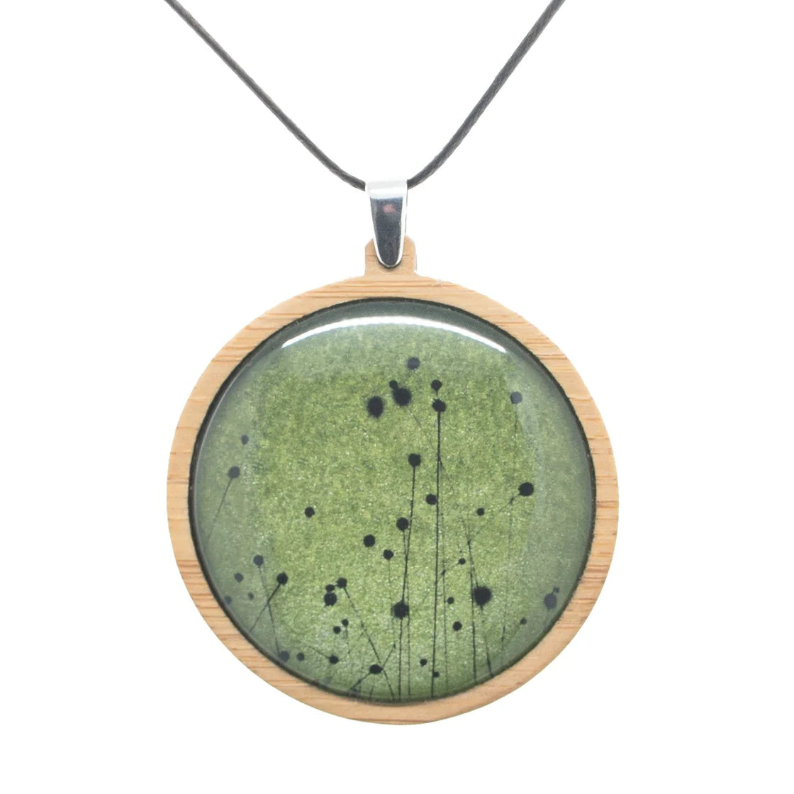 Myrtle & Me Pendant Button Grass Green