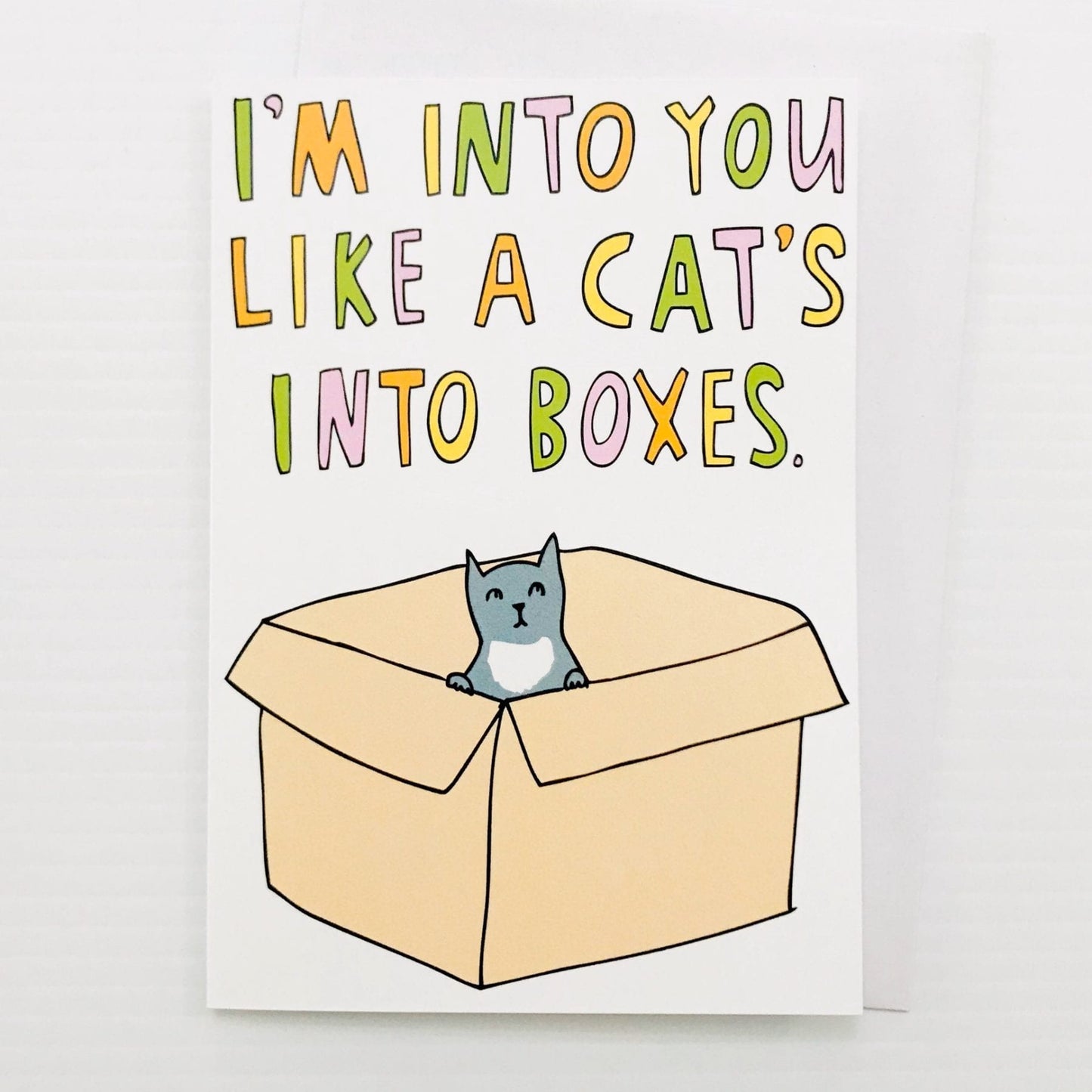 Able and Game Card I'm Into You Like A Cats into Boxes
