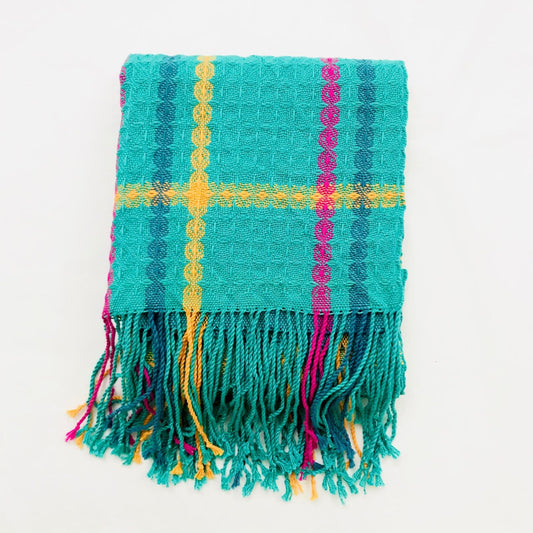 Jackie Made This Hand Woven Cotton Scarf Joy in Green