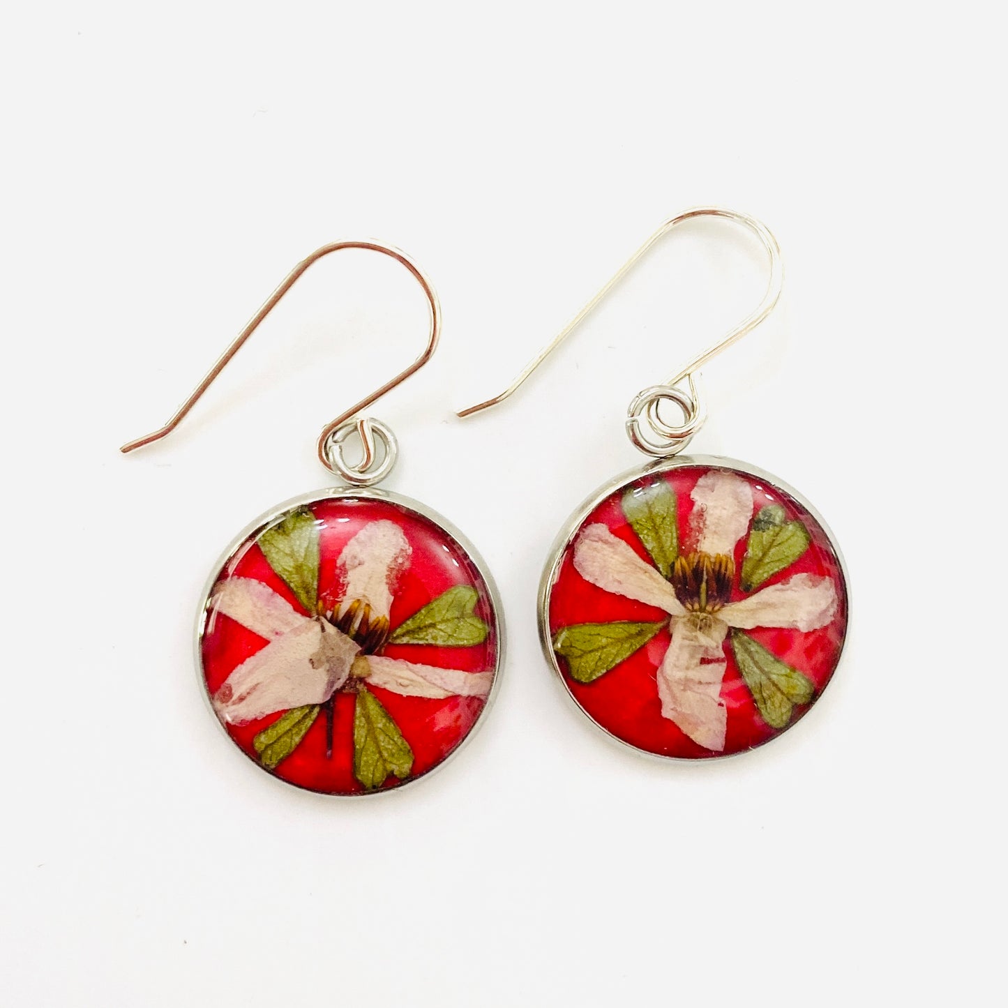 Flowers In Your Hair Medium Drop Earrings - Wildflowers Watermelon