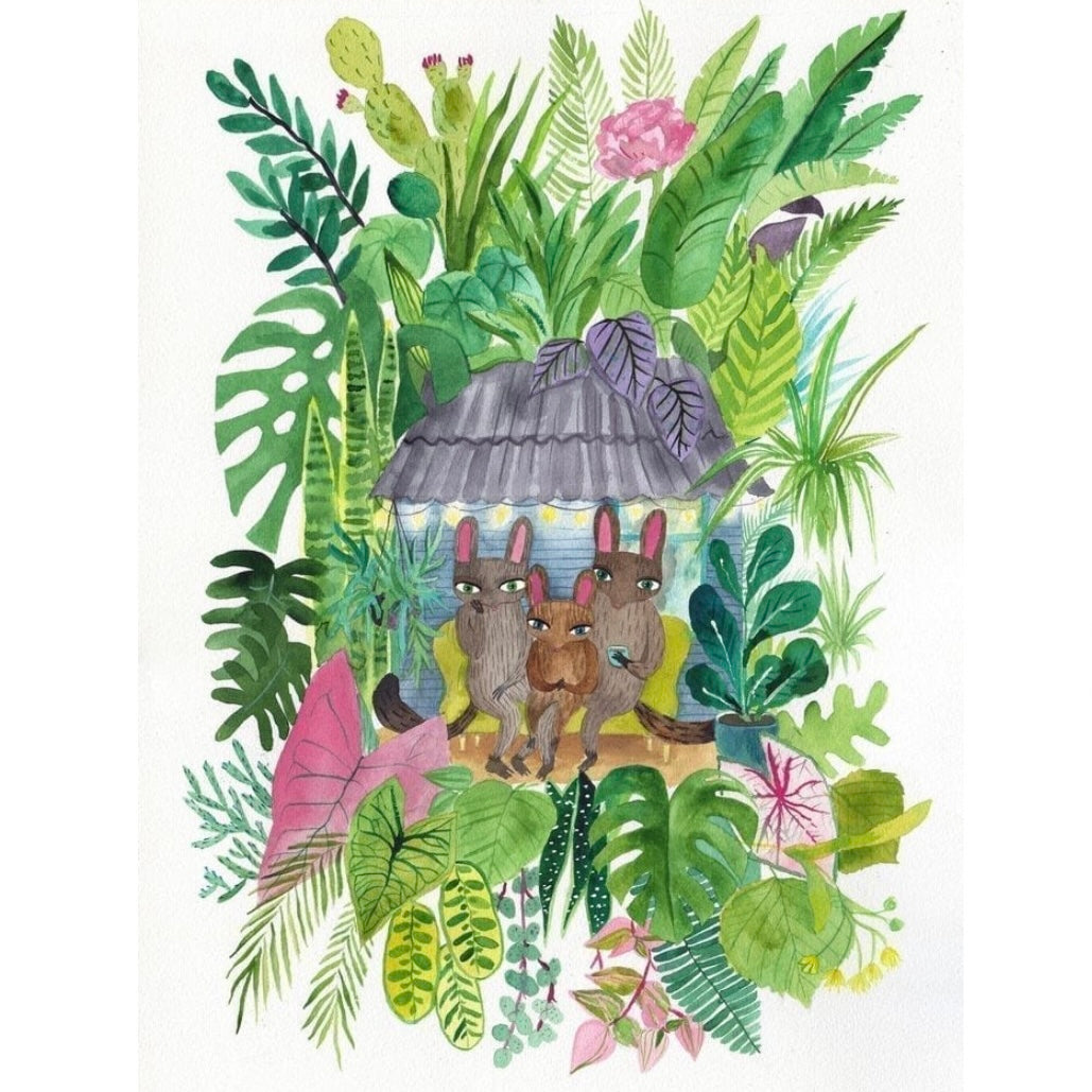 Surfing Sloth Print - Possum Hut