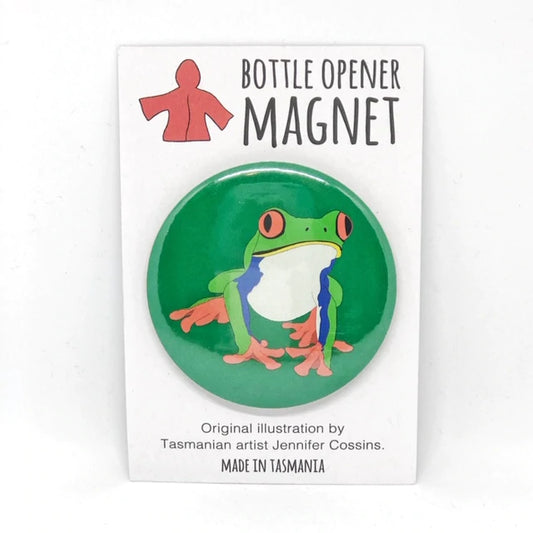 Red Parka Magnetic Bottle Opener Frog