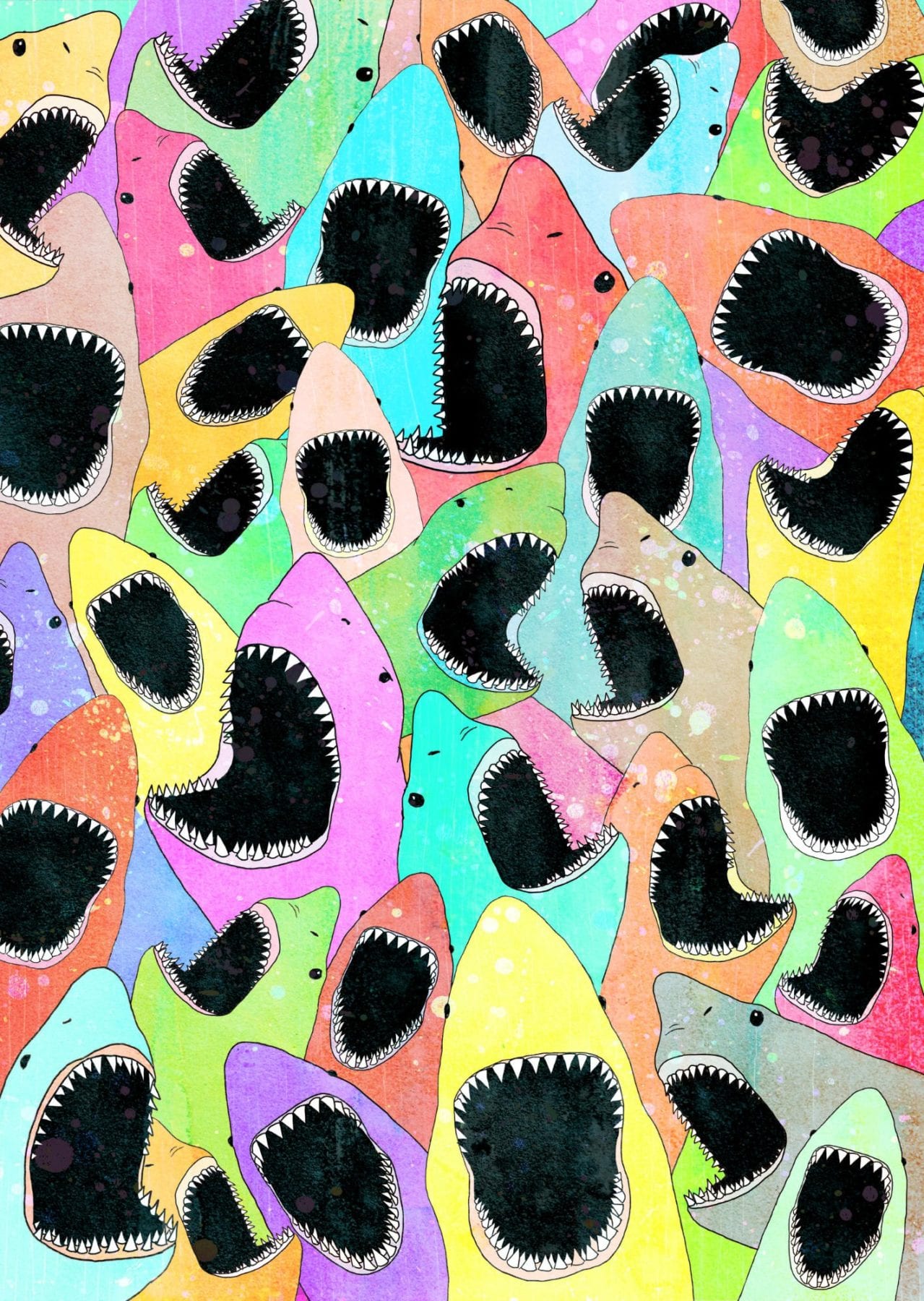 Beau Wylie Print - Sharks!