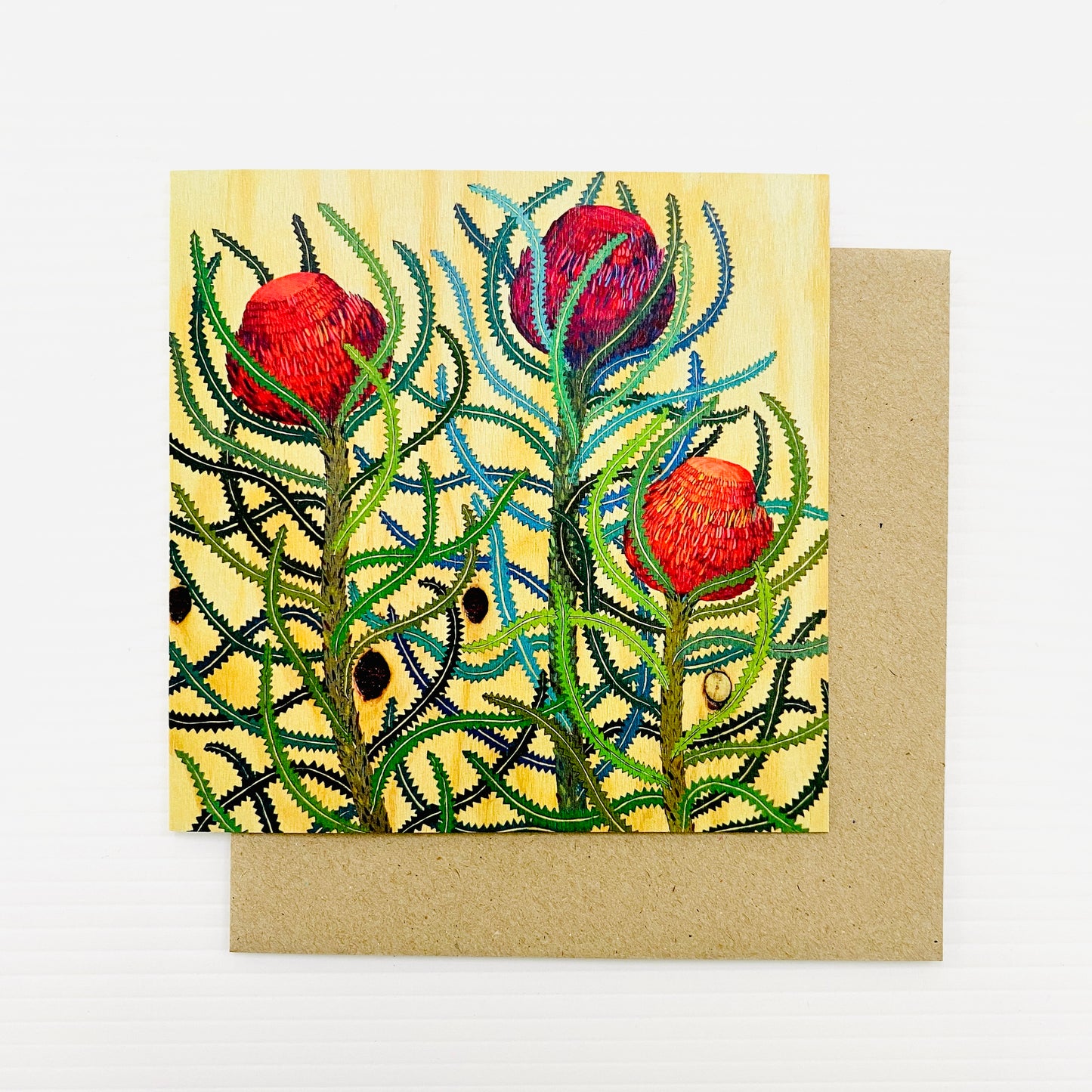 Flowers In Your Hair Card - Banksias