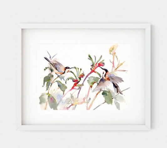 Choose Arts Art by Qing - Fine Art Print, Eastern Spinebill