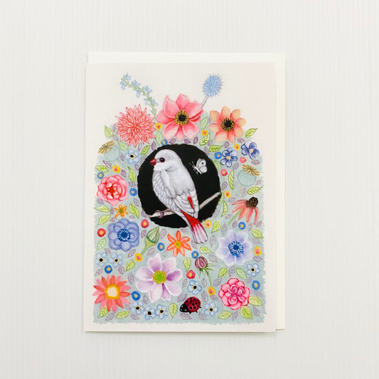 Michelle Hosking Card Floral Bird