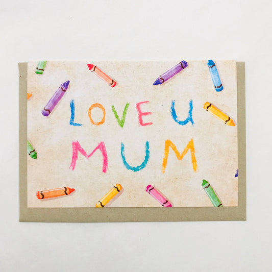 Beau Wylie Card Crayons for Mum