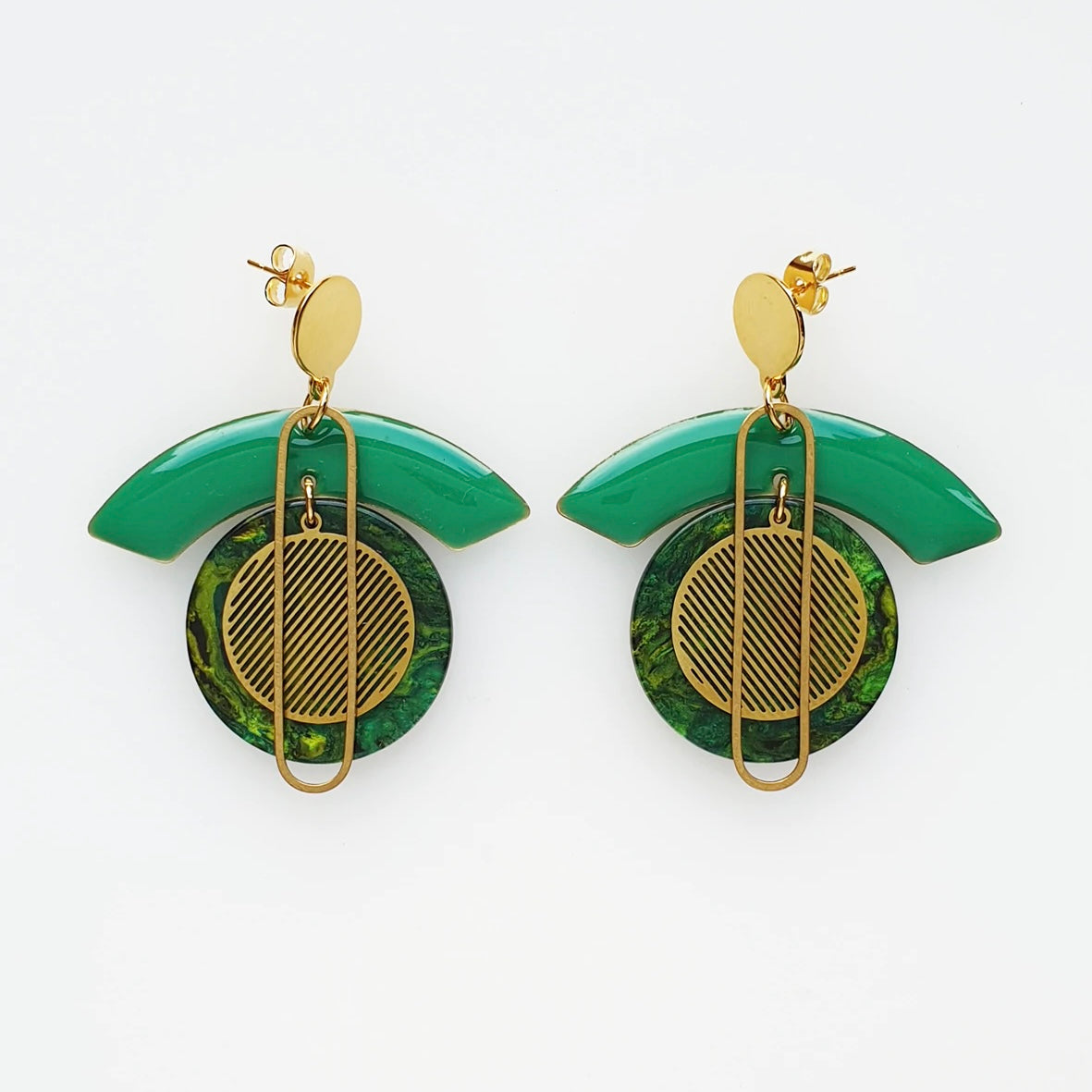 Middle Child Earrings Voyage Green