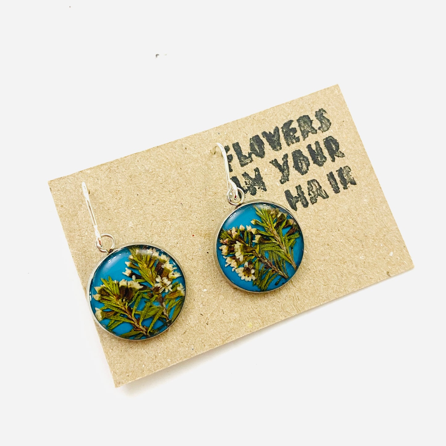 Flowers In Your Hair Medium Drop Earrings - Wildflower Ocean