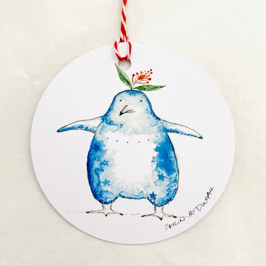 Caitlin McDougall Gift Tag Waddling Penguin