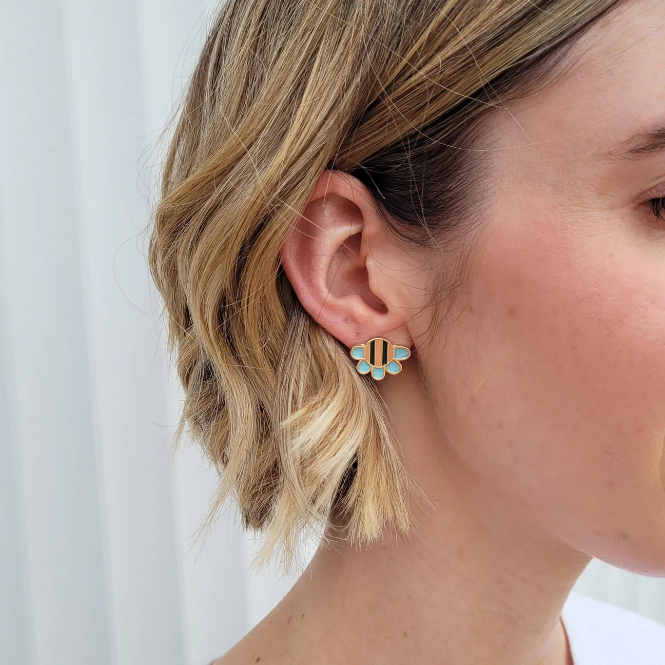 Middle Child Earrings Plume Stud Blossom