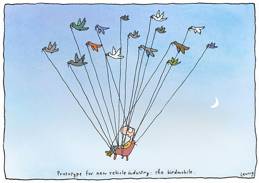 Michael Leunig Card Birdmobile