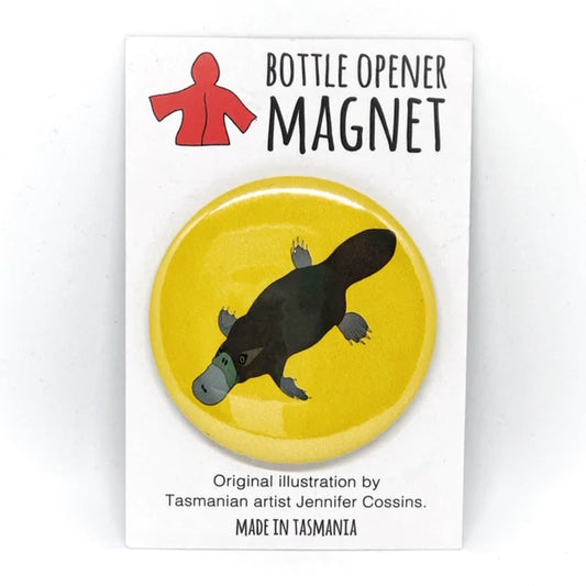 Red Parka Magnetic Bottle Opener Platypus