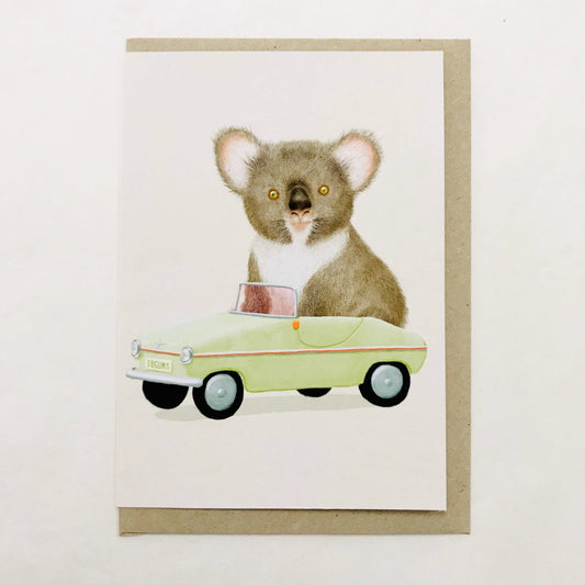 Beau Wylie Card Favel The Koala Goes For A Drive