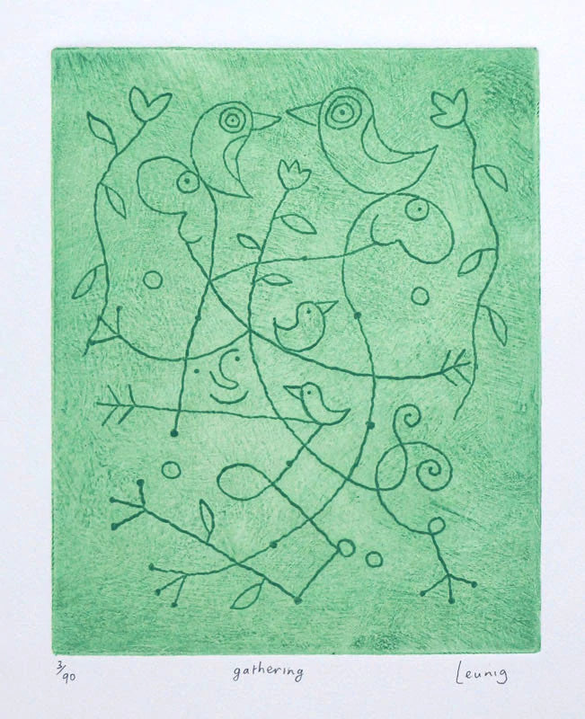 Michael Leunig Fine Art Print - Gathering