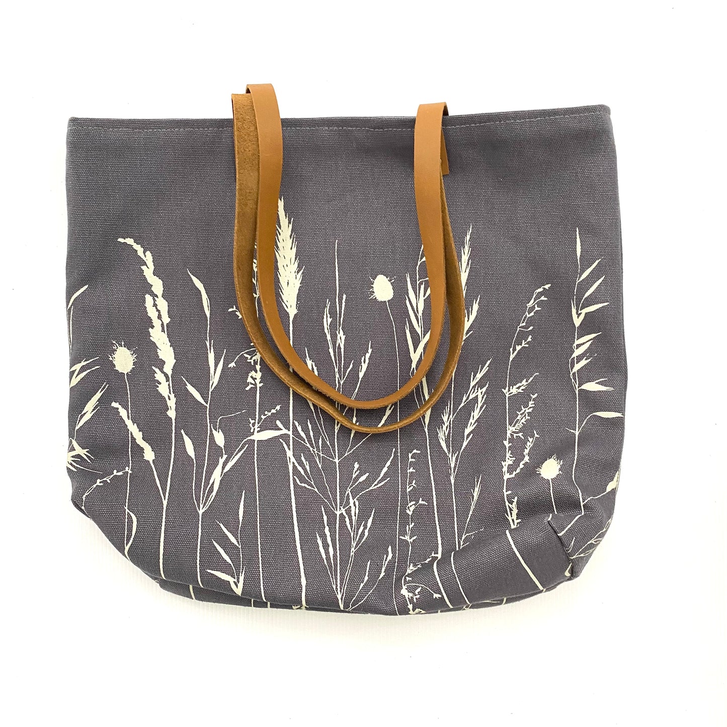 One Thousand Lines Coastal Grass Large Tote - Grey