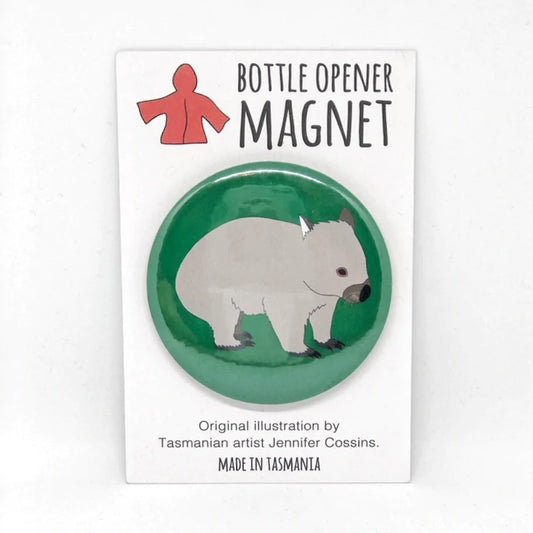 Red Parka Magnetic Bottle Opener Wombat