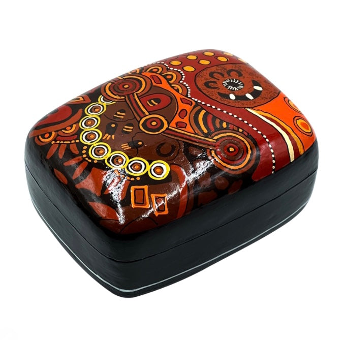 Better World Arts - Lacquerware Box, Damien and Yilpi Marks #2