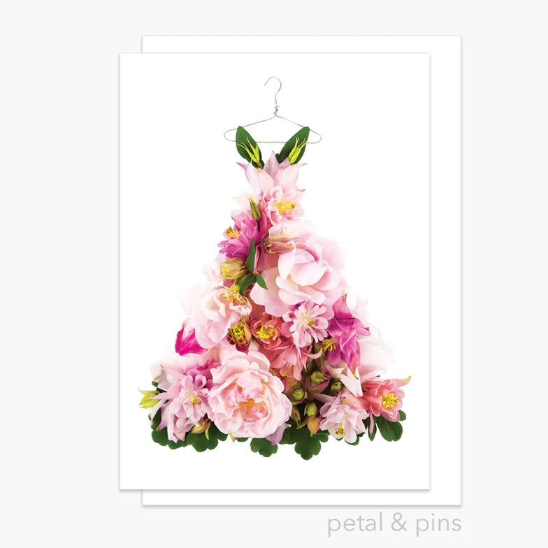 Petal & Pins Card Aquilegia & Rose Dress