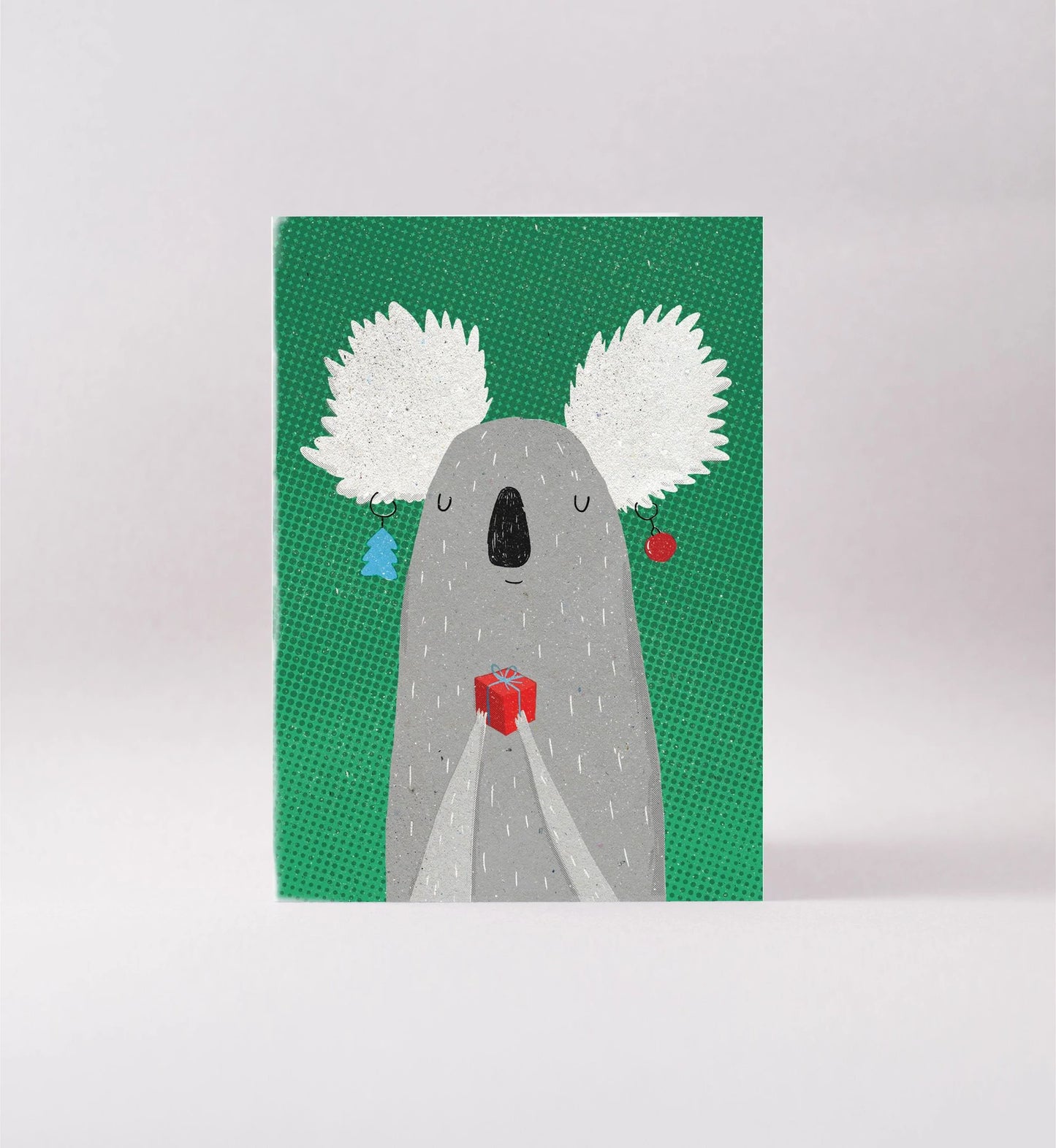 Surfing Sloth Christmas Card Koala