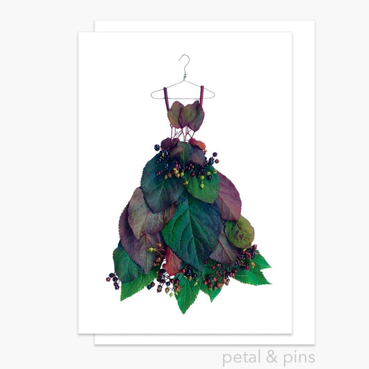Petal & Pins Card Plum Leaf & Elderberry Dress