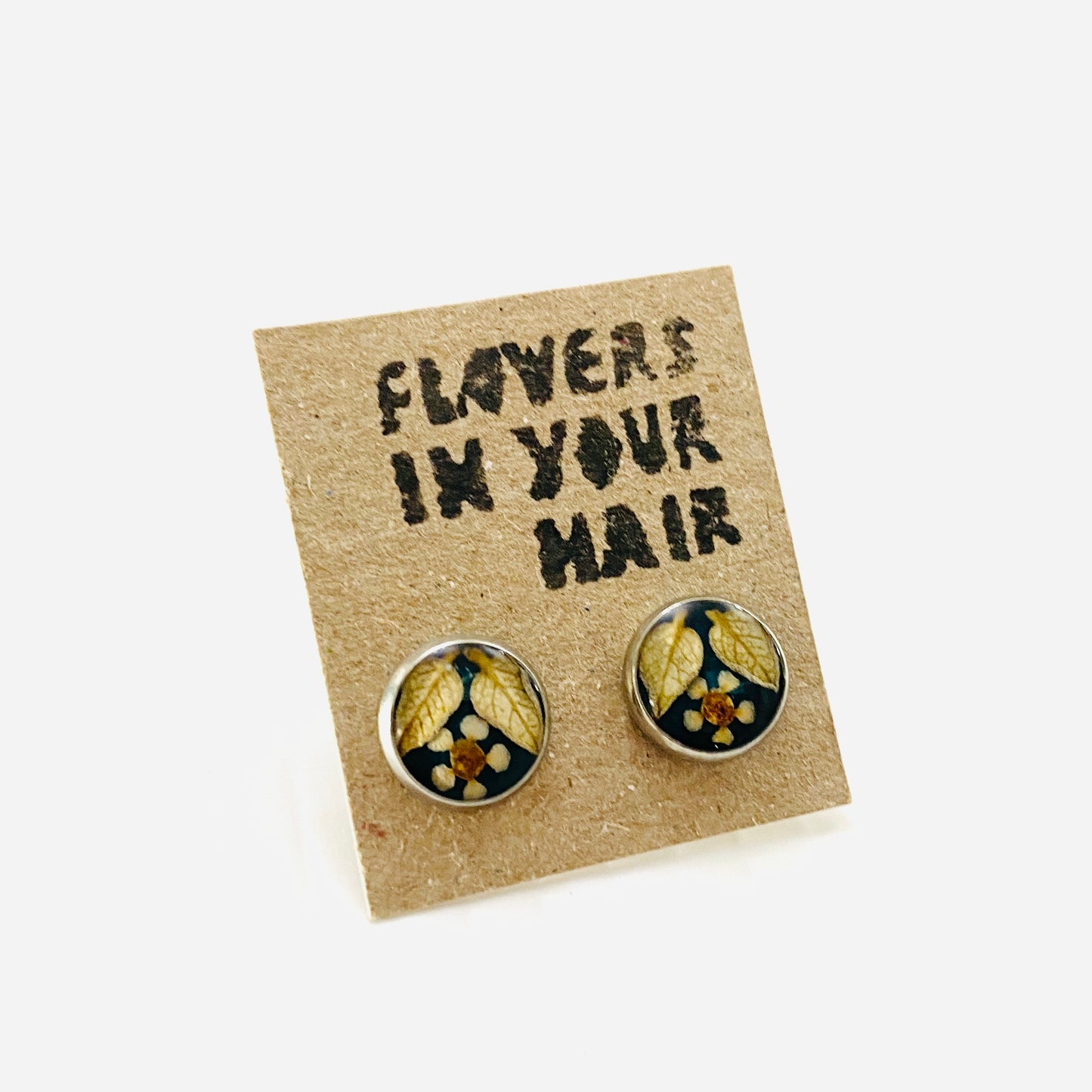 Flowers In Your Hair Stud Earrings Wildflowers Sunrise