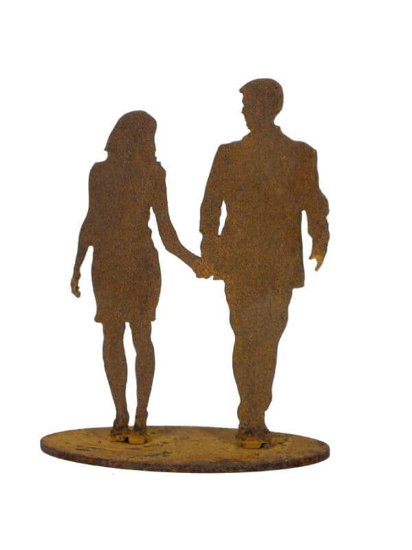 Overwrought Couple Walking