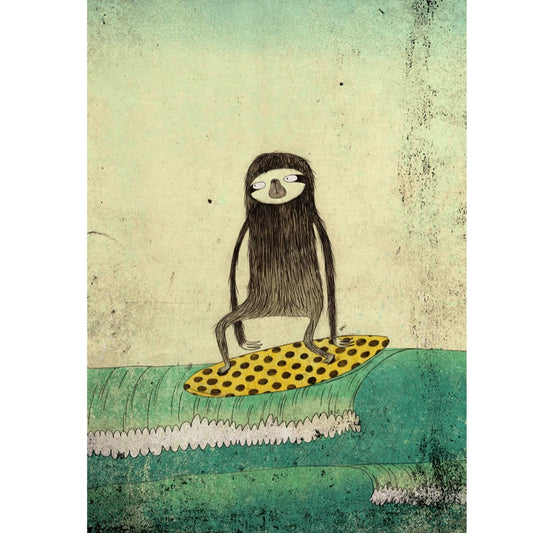 Surfing Sloth Print - Surfing Sloth