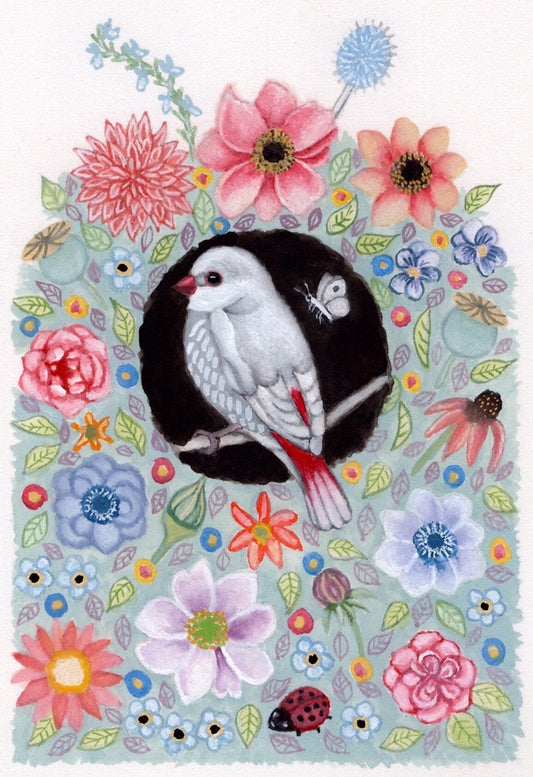 Michelle Hosking Print Floral Bird