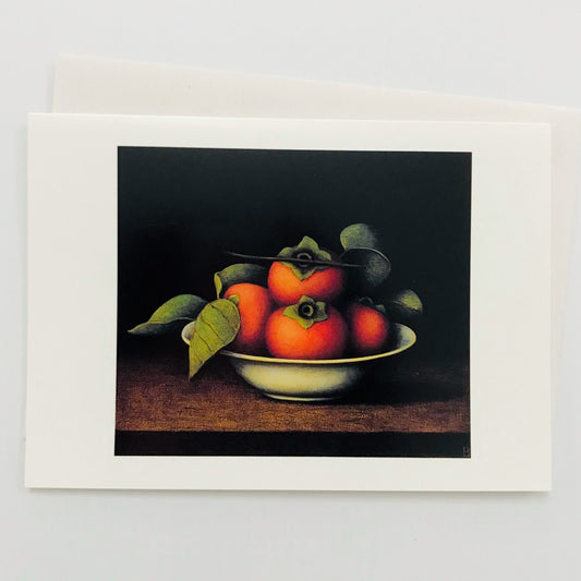 Bridget Ohlsson Card Persimmons in White Bowl