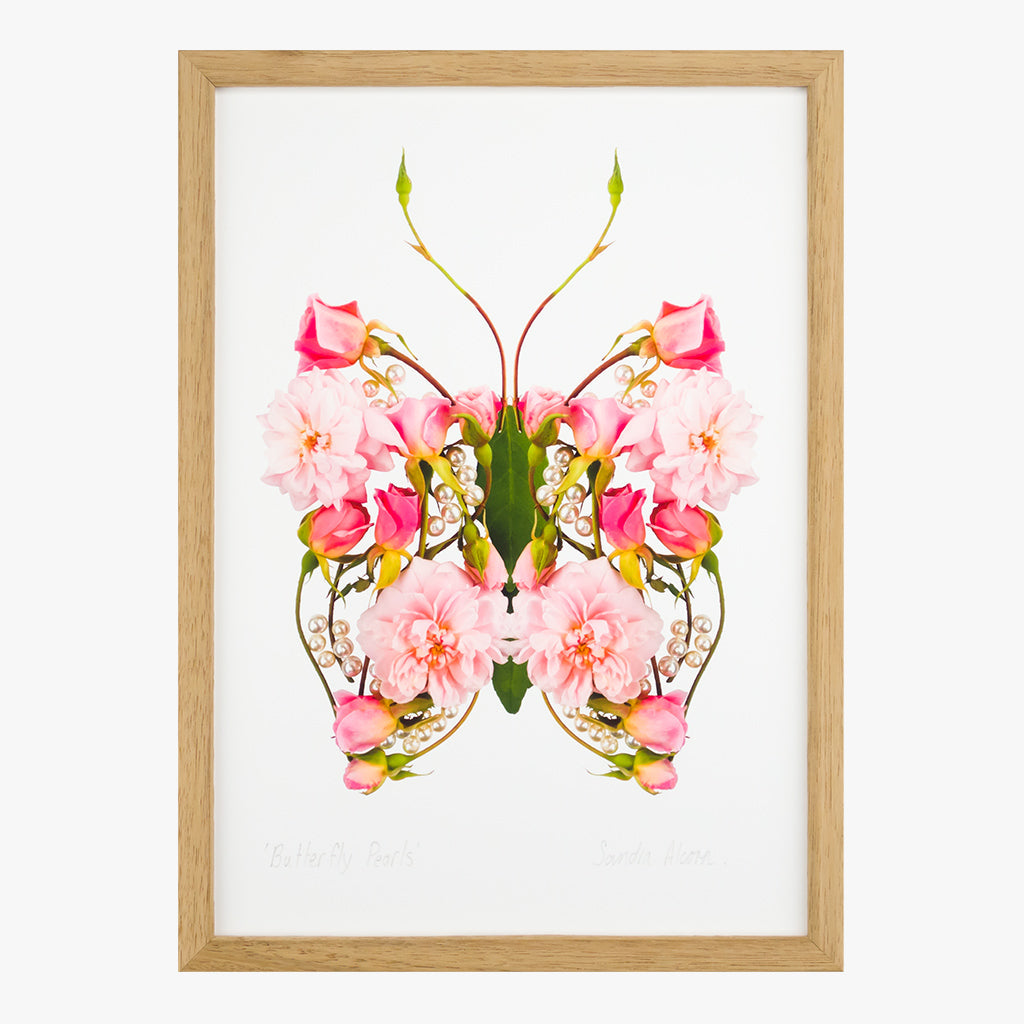 Petal & Pins Print Butterfly Pearls