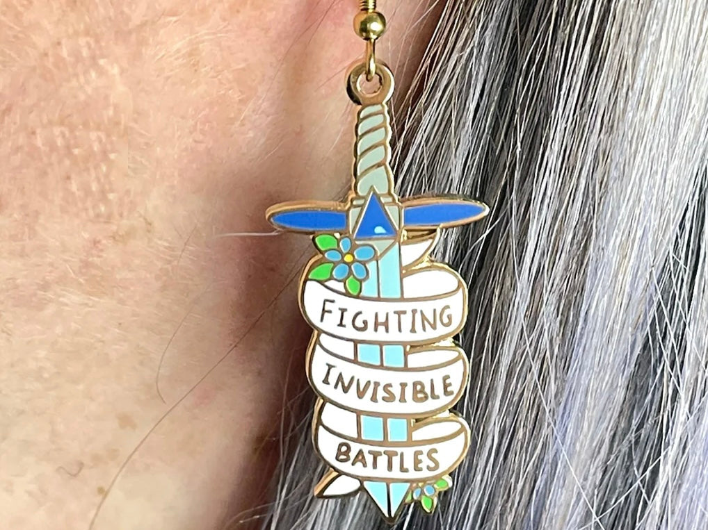 Jubly-Umph Earrings Fighting Invisible Battles