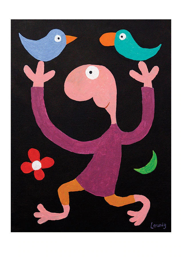 Michael Leunig Print - Odd Birds