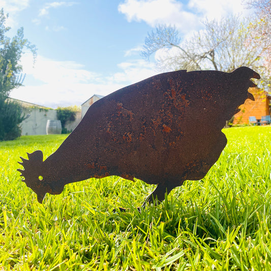 Overwrought Chook 3 Looking Down Stake