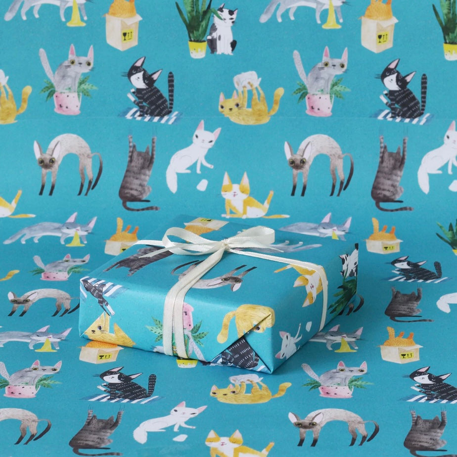 Surfing Sloth Wrapping Paper - Naughty Cats