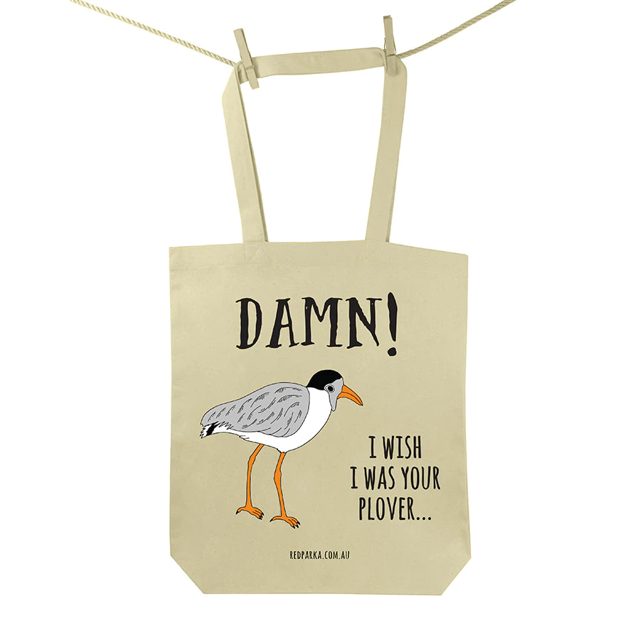 Red Parka Tote Bag Plover Lover