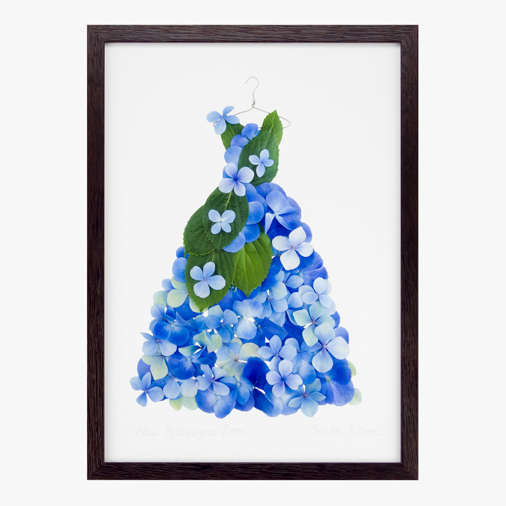 Petal & Pins Print Blue Hydrangea Dress